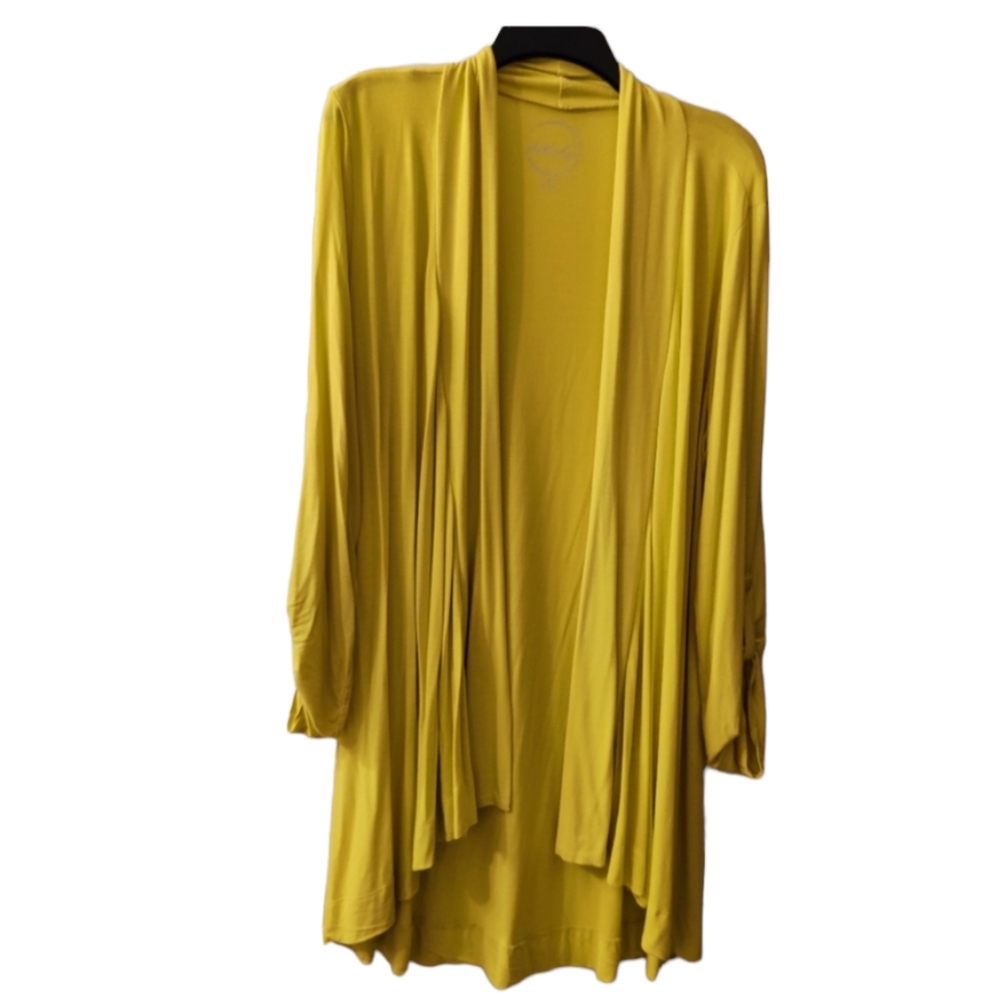 𝅺I.N.C International Concepts Yellow Open Cardigan XL Pre Owned